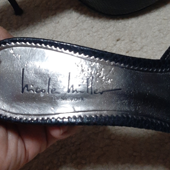 Nicole Miller New York Snakeskin Mules - Picture 5 of 6